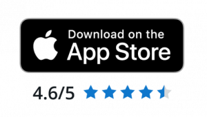 Apple App Store Badge with star rating 