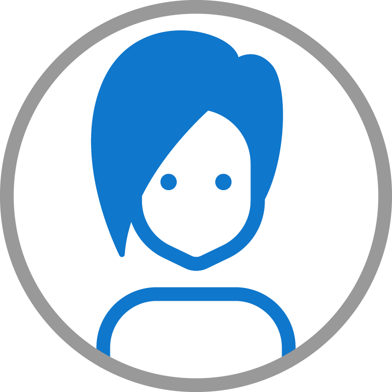 duotone icon of a woman 