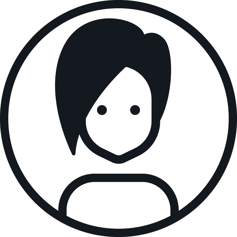 monochrome icon of a woman 